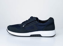 Load image into Gallery viewer, G-Comfort navy trainer with side zip
