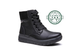 G-Comfort Black boot with lace and lining